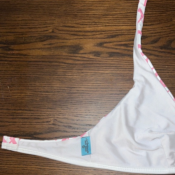 Letarte words and wings pink white bikini top - Picture 2 of 3